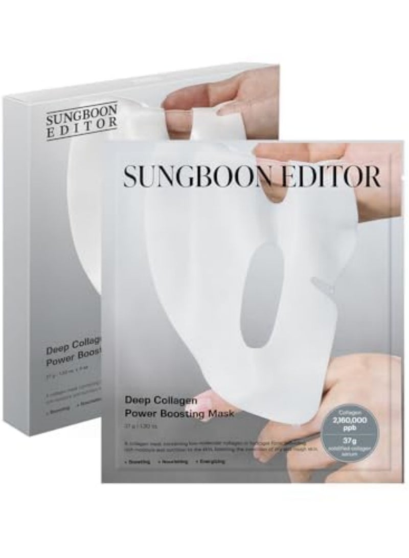 SUNGBOON EDITOR Deep Collagen Overnight mask 37gx4ea | Original Hydrating Collagen Face Mask | Real Collagen 2,160,000PPB for Elasticity |TikTok Trend Items Korean Skin Care - Image 1
