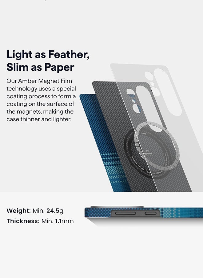 SUNDAREE جراب S25 Ultra مقاس 6.9 بوصة، متوافق مع MagSafe، جراب رفيع وخفيف الوزن لهاتف Samsung Galaxy S25 Ultra، مصنوع من ألياف الأراميد 1500D [منسوج باللمس] - Image 4