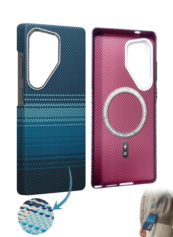 SUNDAREE جراب S25 Ultra مقاس 6.9 بوصة، متوافق مع MagSafe، جراب رفيع وخفيف الوزن لهاتف Samsung Galaxy S25 Ultra، مصنوع من ألياف الأراميد 1500D [منسوج باللمس] - Image 1