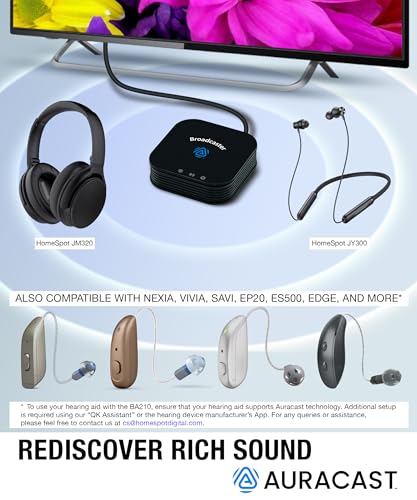 HomeSpot BA210 v2 Auracast Bluetooth Transmitter, LC3, AptX Lossless, AptX HD, Optical & 3.5mm Inputs, Compatible with Galaxy Buds 2 Pro, Buds 3, JY300 JM320, Hearing Aids and Bluetooth Headphones - Image 5