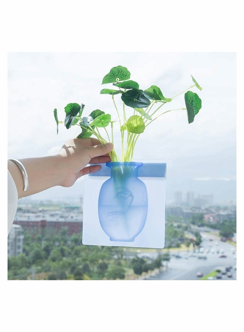 Excefore مزهرية زهور سيليكون، مزهريات زهور لاصقة، مزهرية زهور مزخرفة معلقة وإعادة الاستخدام مثبتة على الحائط، مناسبة لمنزل ومطبخ ومكتب وحفل زفاف ومهرجان، 3 قطع - Image 2