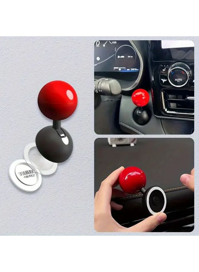 Red Car One Click Start Joystick Switch Device Durable ABS Material Easy To Install No Tools Needed Compatible With Most Vehicles For Home And Travel Use Vehicle Starting Accessory Modern Car Accessory - Image 1