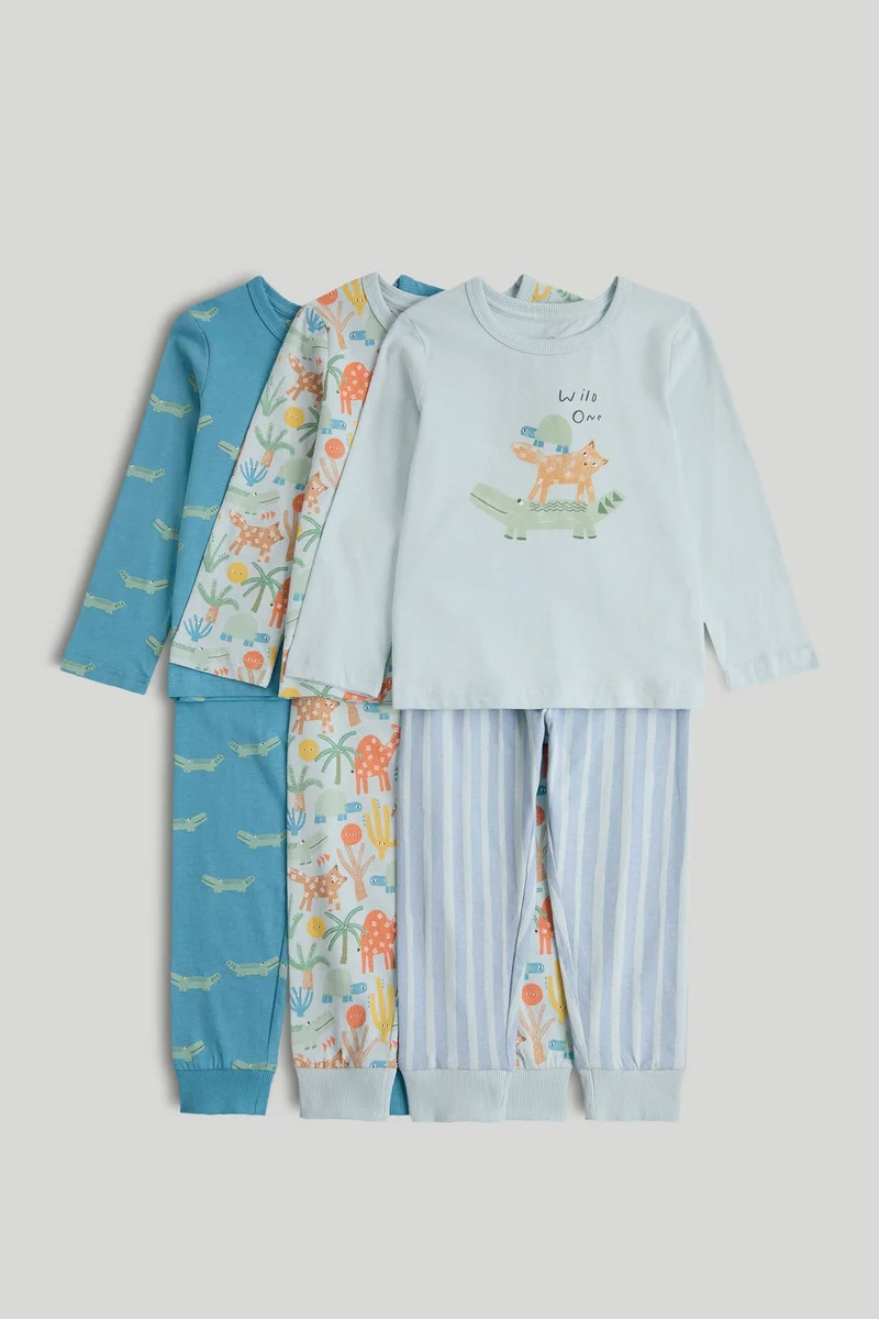mothercare 3 Pack Animal Pyjamas