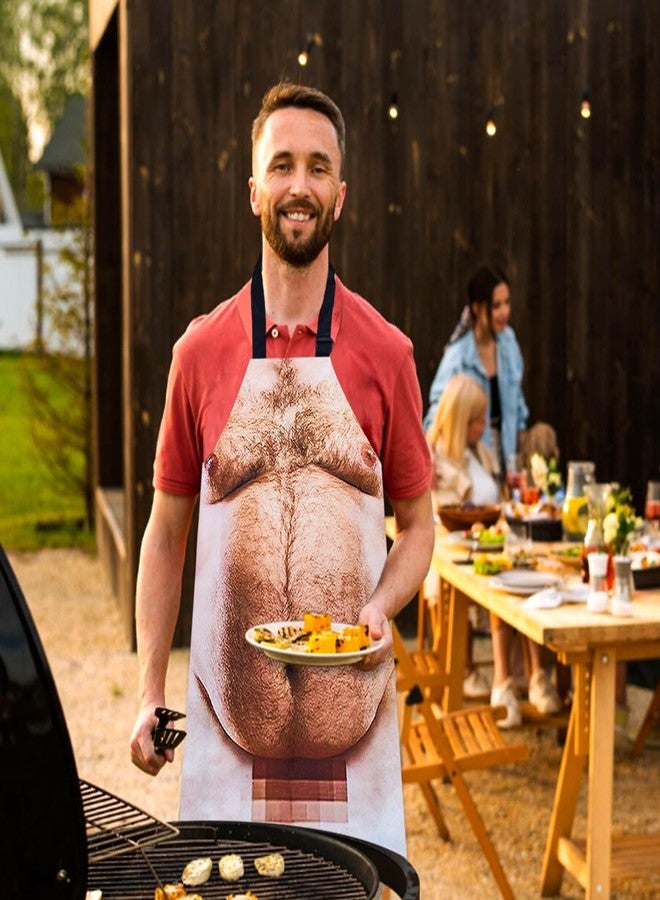 JUNQIU US JUNQIU Funny Mens Cooking Grilling Apron, Adjustable Apron For Men, Funny White Elephant Gifts For Adults, Christmas Gag Gifts For Men Dad, Humorous Unique Gift - Image 2