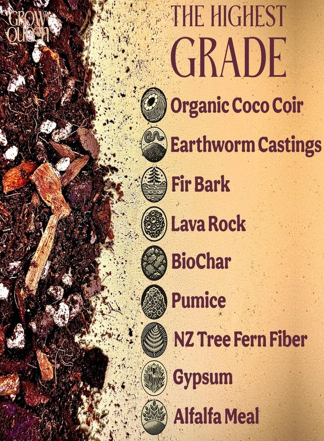 Grow Queen Craft Aroid Potting Mix- Elite Organic Alocasia, Philodendron, Monstera Soil Mix, Chunky, Well Draining Potting Soil for Indoor Plants, All Tropical Plants & Houseplants, Sustainable & Peat Free 8QT - Image 5
