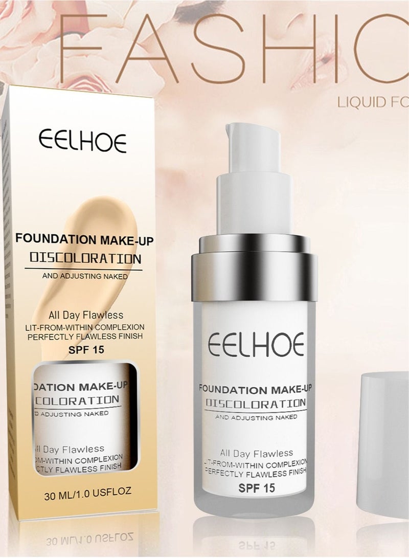 EELHOE Flawless Finish Foundation, Improves Uneven Skin Tone, Lightweight, 30ml - Image 2