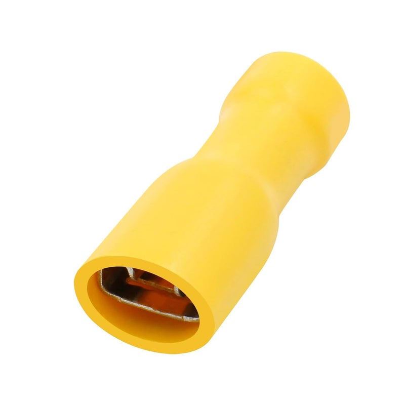 Fully Insulated Electrical Connectors, Yellow 5.5-250 Female for 4-6mm² Cables and Wires, 24A Tinned Copper (100) - Image 3