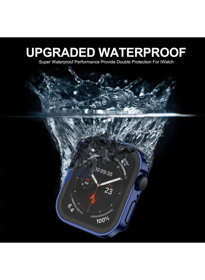 Loquat Suitable For Apple S10 Watch Case Iwatch8 9ultra Waterproof Protective Case Film Integrated Electroplated Waterproof Watch Case-Color:Starlight Color (matte)-Appearance Size:40mm  - Image 4