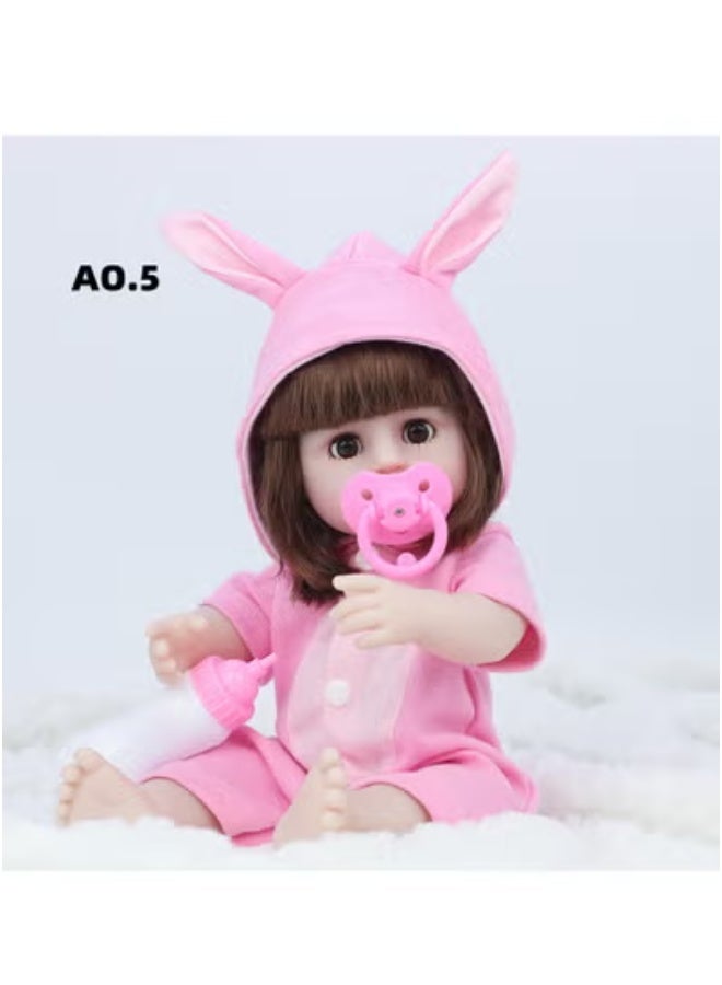 Select by number 15 inch pretend sleep baby doll set, includes a complete accessories kit for toddler boys and girls, random colors, 17.5*11*38 cm - Image 1