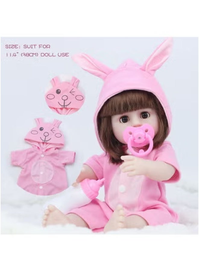 Select by number 15 inch pretend sleep baby doll set, includes a complete accessories kit for toddler boys and girls, random colors, 17.5*11*38 cm - Image 2