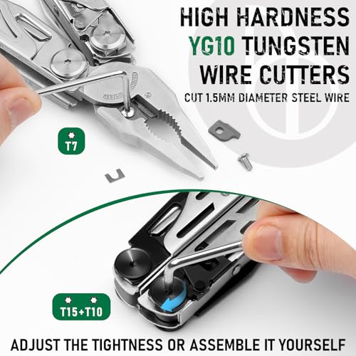 BIBURY Multitool Pliers Spare Parts Kit, Replaceable Wire Cutter, Screwdriver & Window Breaker And Interchangeable Saws Blade and Scalpel Blades Suitable With BIBURY Multitool Pliers - Image 4