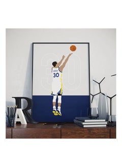 Steph Curry Golden State Warriors Basketball Poster With Frame 30x40 cm