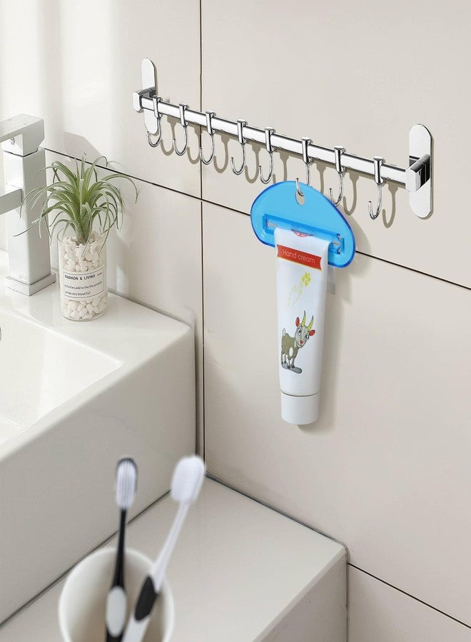 SMLBJUTE 5Pcs Plastic Tooth Paste Tube Squeezer Dispenser, Hanging Roller Tube Squeezer Holder for Saving Toothpaste Creams, Facial Cleanser and Paint, Kid-Friendly Bathroom Accessory (Transparent) - Image 4