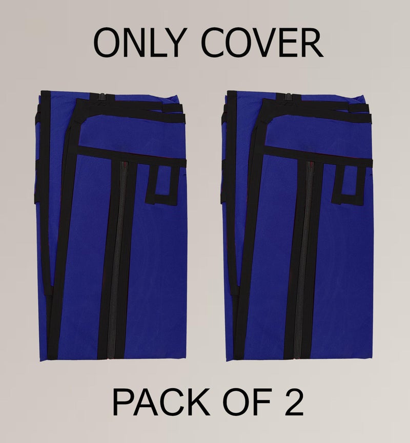 PHILOSHOP Shoe Rack Cover For Home Only for 4-Layer Portable Foldable Shoe stand Non Woven Zipper Fabric Cover (Dark Blue) - Image 5