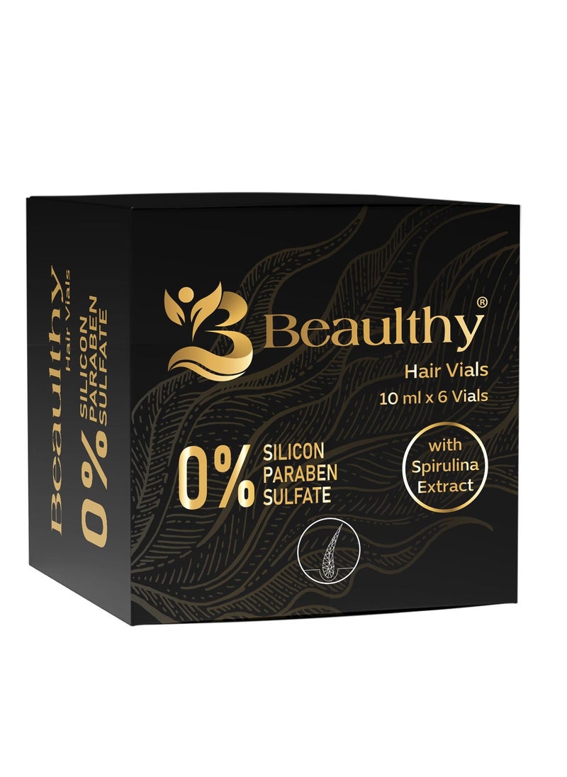 Beaulthy - Beaulthy - Hair Vials with Spirulina Extract 60 ml (6 Vials) - Image 1