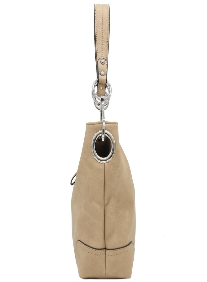ALYSSA Hobo Shoulder Bag with Big Snap Hook Hardware - Image 3