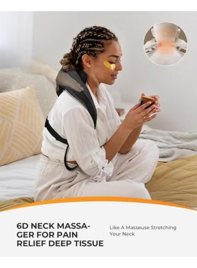 Cordless Neck & Back Massager – 6D Shiatsu Deep Tissue Massage with Heat for Neck, Shoulders & Back, Home & Office Use - Image 3