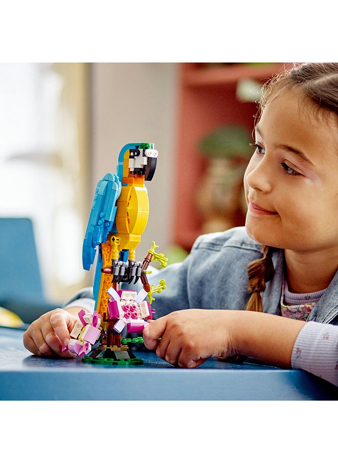 LEGO Creator Exotic Parrot 31136 Building Toy Set Featuring Parrot, Fish and Frog Toys; Gift for Animal-Lovers; Colorful and Exotic Models for Kids Aged 7+ (253 Pieces)  - Image 3