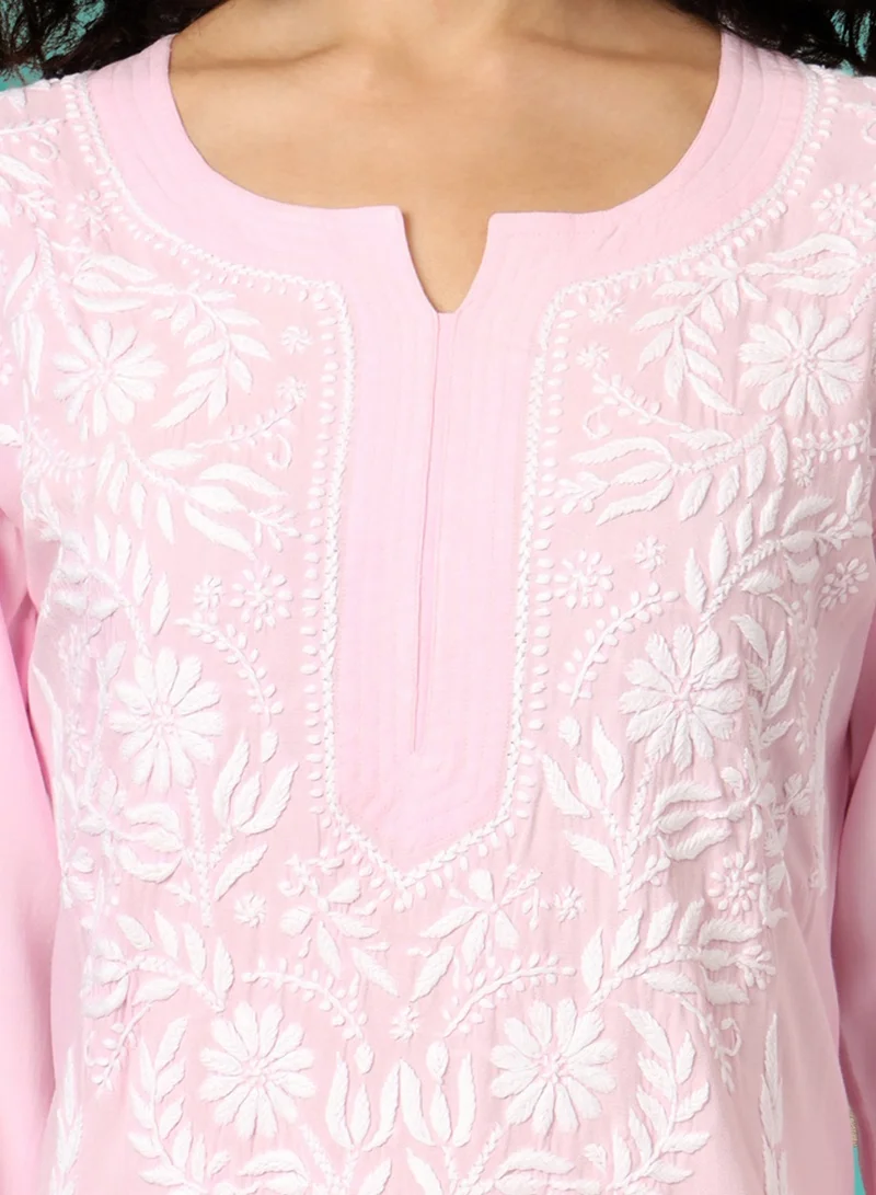 الايا كورتا رايون شيكانكاري مطرزة يدويًا للنساء-AL3451