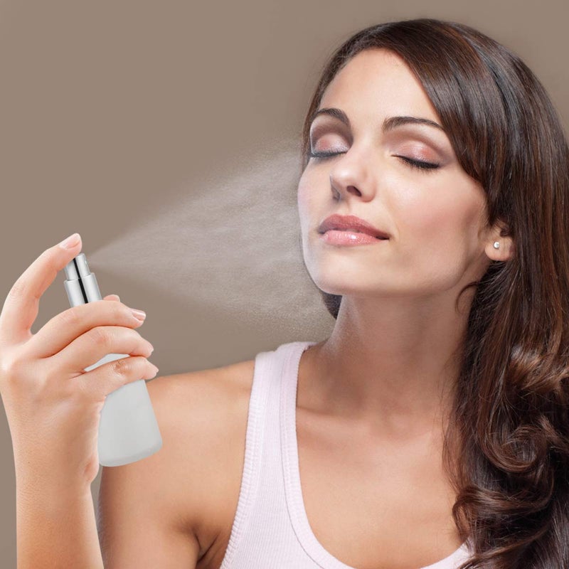 Hydior Empty Frosted Glass Spray Bottle 3.4oz, Perfume Atomizer, Fine Mist Spray (2 PACK) - Image 3