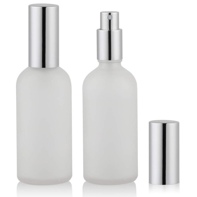 Hydior Empty Frosted Glass Spray Bottle 3.4oz, Perfume Atomizer, Fine Mist Spray (2 PACK) - Image 1