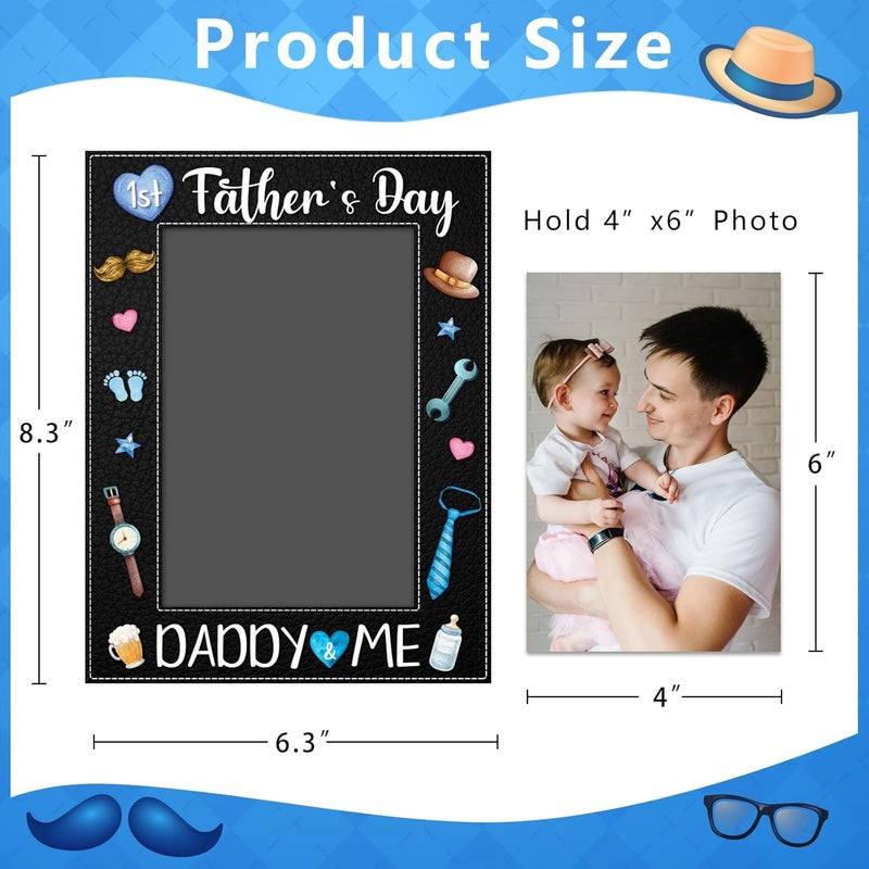 JUESMOS First Fathers Day Picture Frame Gifts for New Dad from Daughter Son Baby 4x6 Daddy and Me 1st Fathers Day Photo Frames for Newborn Baby Dad to be First Time Daddy Nursery Decor - Image 4