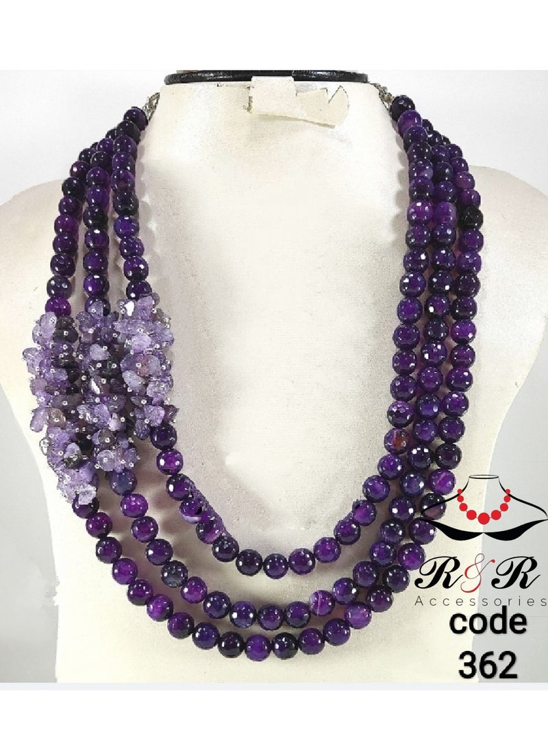 Multi-role women's necklace made of natural agate, amethyst, and broken natural stone - pzsku/Z99C2FEBF21F5989336A0Z/45/_/1724652283/b5d81b66-acd3-4a66-8fed-89da7114f371