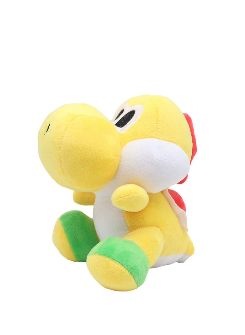 Popular Super Mario Doll Plumber Mushroom Plush Toy (Yellow Dinosaur) - Image 1
