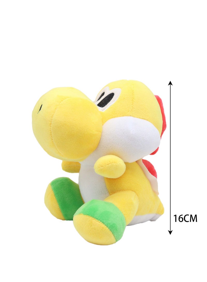 Popular Super Mario Doll Plumber Mushroom Plush Toy (Yellow Dinosaur) - Image 2