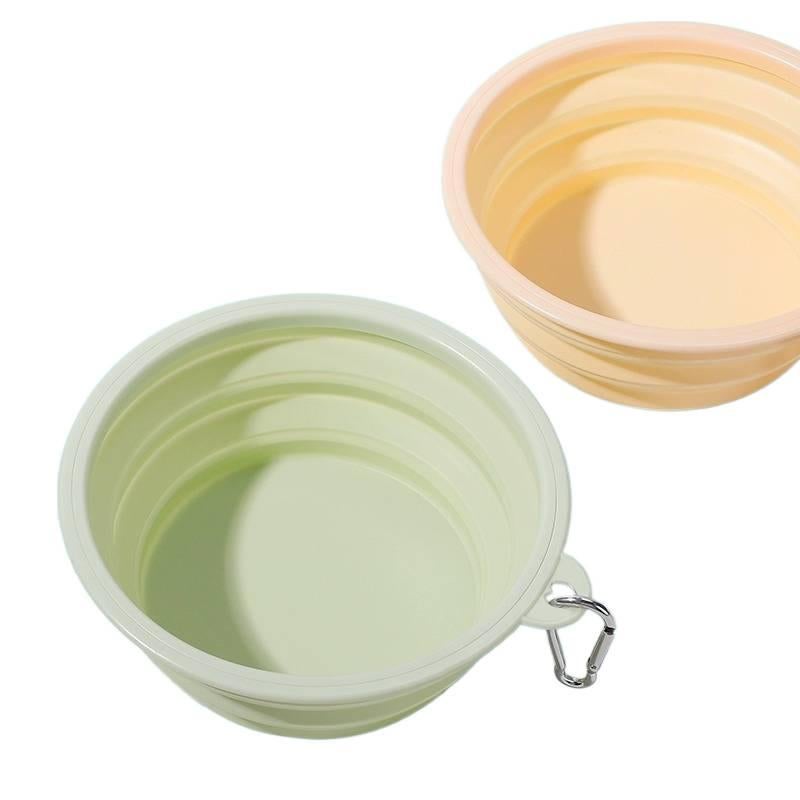 Collapsible Silicone 650 ml Pet Bowl Portable for dogs cats Travel walks and outdoor feeding with Design and Flexible Design in Pink Indoor Use - Image 5