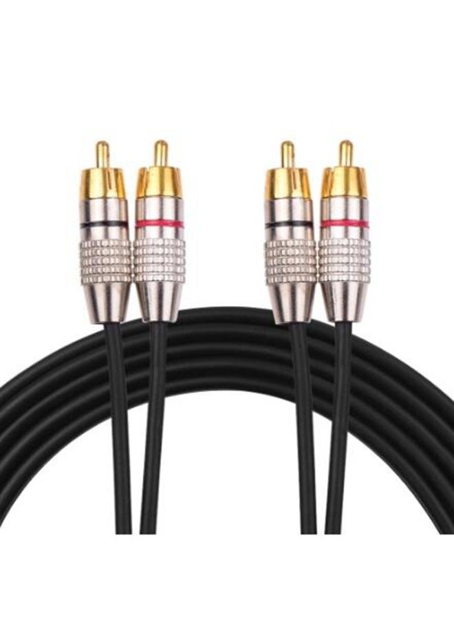 2RCA/2RCA Two-to-Two Audio Line Gold Plated Pure Copper Amplifier DVD HD Player Lotus Audio Line-Color:2RCA/2RCA-Line Length:5m  - Image 2
