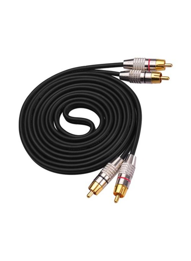 2RCA/2RCA Two-to-Two Audio Line Gold Plated Pure Copper Amplifier DVD HD Player Lotus Audio Line-Color:2RCA/2RCA-Line Length:5m  - Image 3