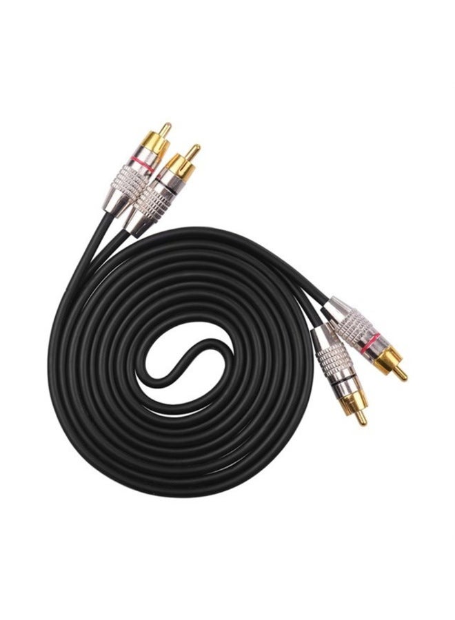 2RCA/2RCA Two-to-Two Audio Line Gold Plated Pure Copper Amplifier DVD HD Player Lotus Audio Line-Color:2RCA/2RCA-Line Length:5m  - Image 1