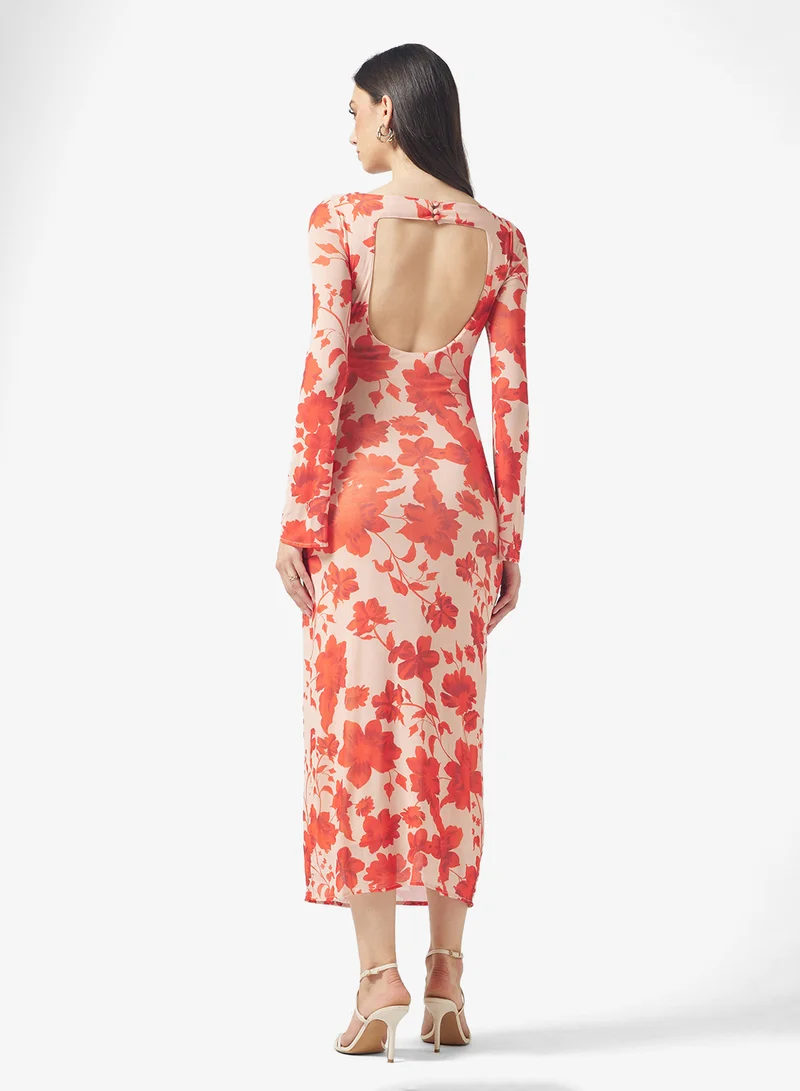 PRETTY LAVISH Ethel Long Sleeve Jersey Midaxi Dress