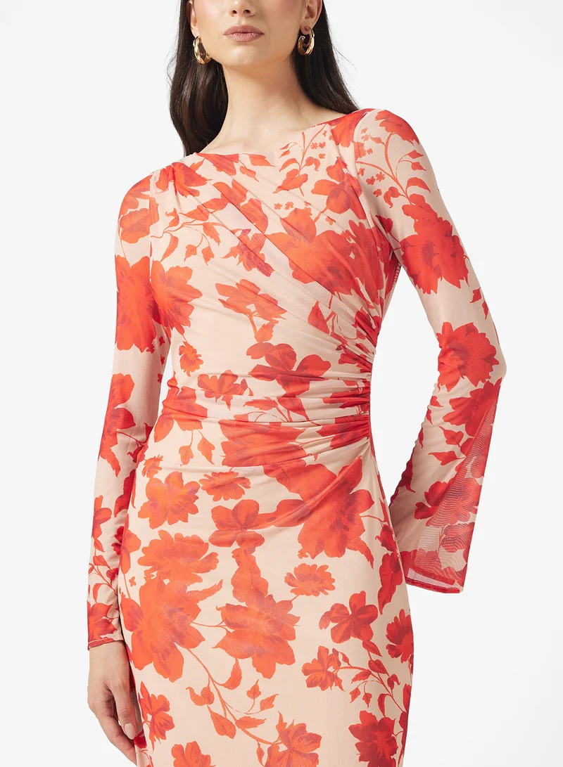 PRETTY LAVISH Ethel Long Sleeve Jersey Midaxi Dress
