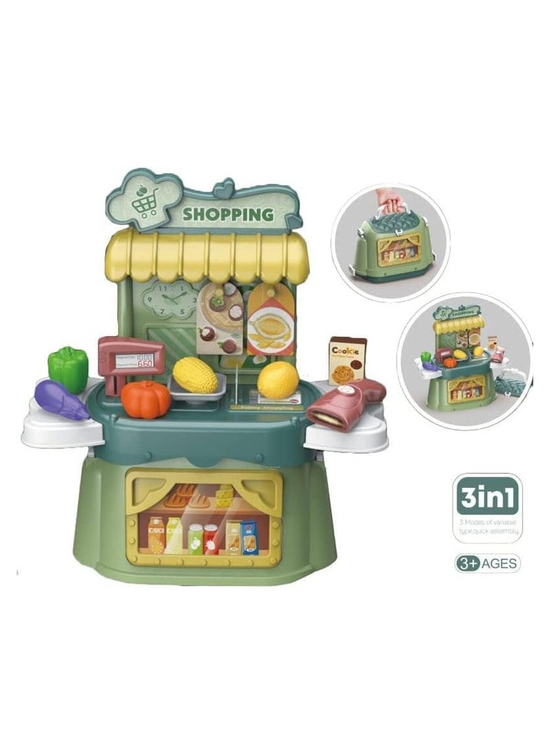 OKO Eid Game 3 in 1 Supermarket Playset, Kids Toys, Gift, Growth, Fun, Learning, For Children  - Image 1