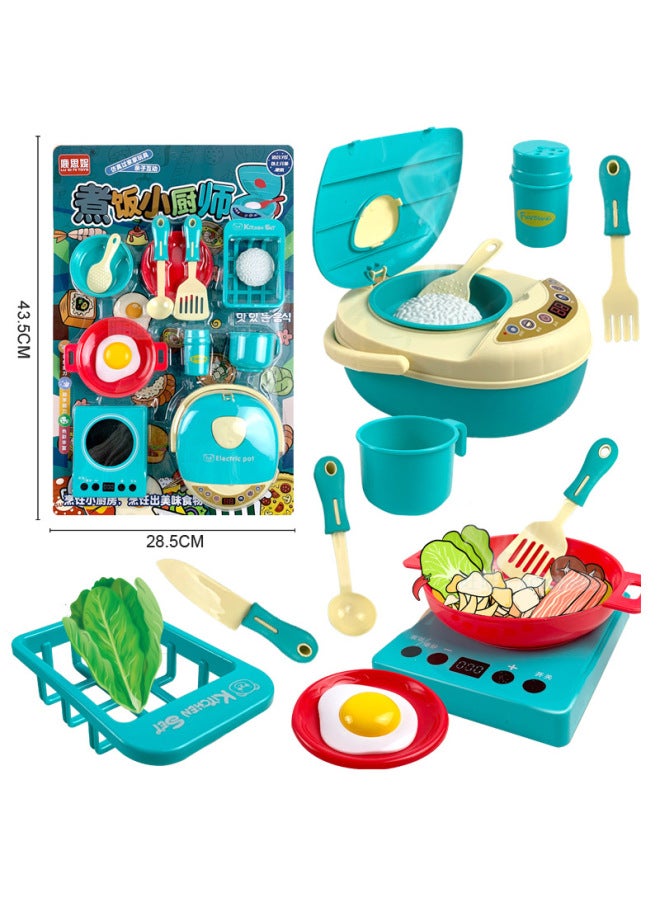 Innovative Children's Fruit Mixing Juicer Cutting Music Simulation Home Appliances Kitchen Play Toys-Color:54694 Hanging Plate [playhouse Special Barbecue] Random Color 539-58 - Image 5