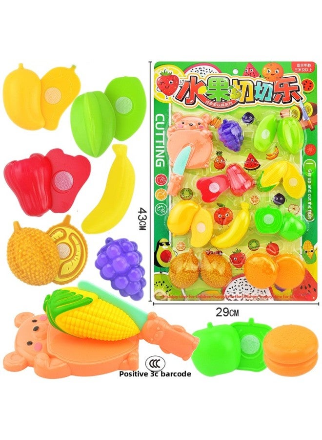 Innovative Children's Fruit Mixing Juicer Cutting Music Simulation Home Appliances Kitchen Play Toys-Color:54694 Hanging Plate [playhouse Special Barbecue] Random Color 539-58 - Image 2