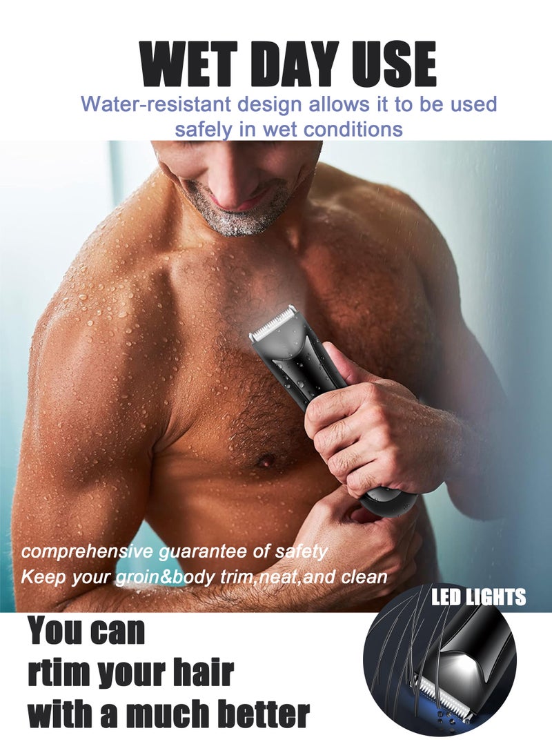 هينا مكينه حلاقه رجالي, ماكينة حلاقة كهربائية للجسم مع رأس مزدوج, ماكينة حلاقة آمنة قابلة لإعادة الشحن ومقاومة للماء للاستخدام الرطب/الجاف، شاشة LED - Image 3