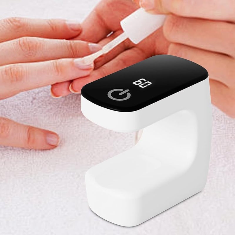 White UV LED Nail Lamp Portable Fast Curing Gel Dryer For Salon Home Travel - Image 5