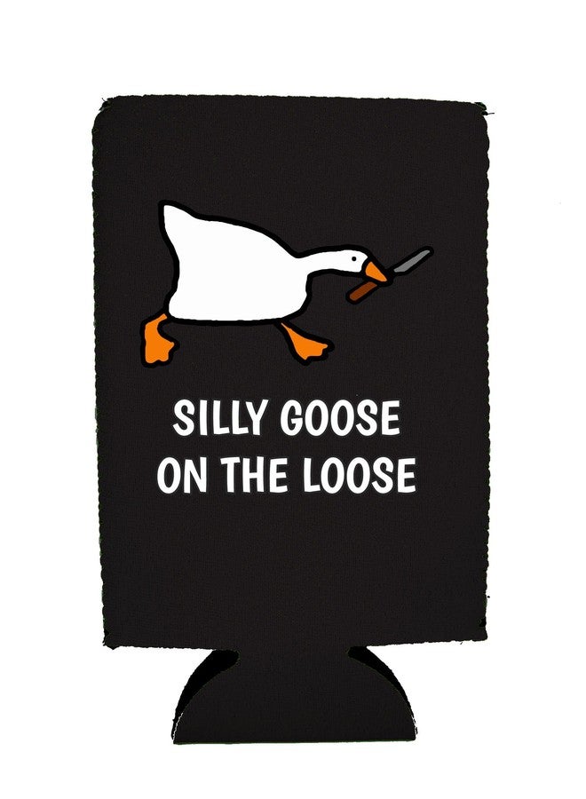 Coolie Junction Silly Goose On The Loose 16 oz. Can Coolie (Black) - Image 2