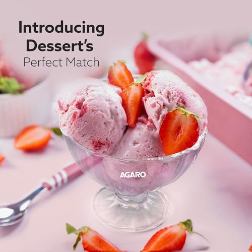 AGARO Glass Elegant Ice Cream Bowl 140ml Set of 6, Ice Cream Bowl, Dessert Cup for Sundae, Sweets, Snacks, Fruit, Pudding, Nuts Or Dip, Serving Bowls, Tableware Set, Transparent - Image 2