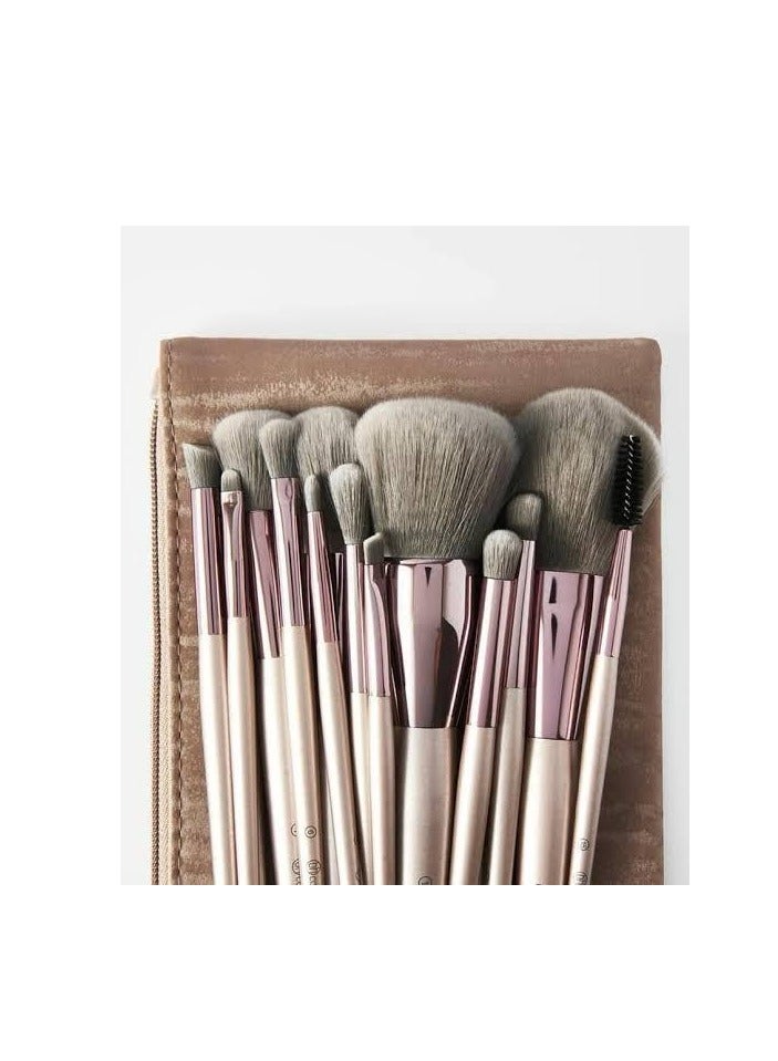 Lavish Elegance 15 Piece Brush Set With Cosmetic Bag - Image 1