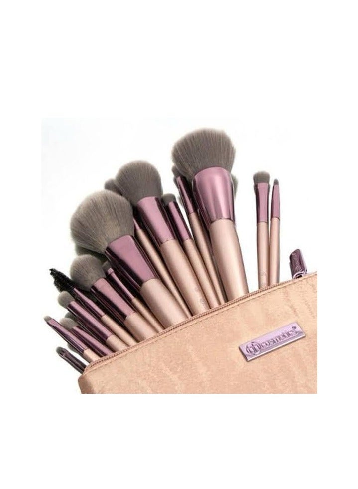 Lavish Elegance 15 Piece Brush Set With Cosmetic Bag - Image 2