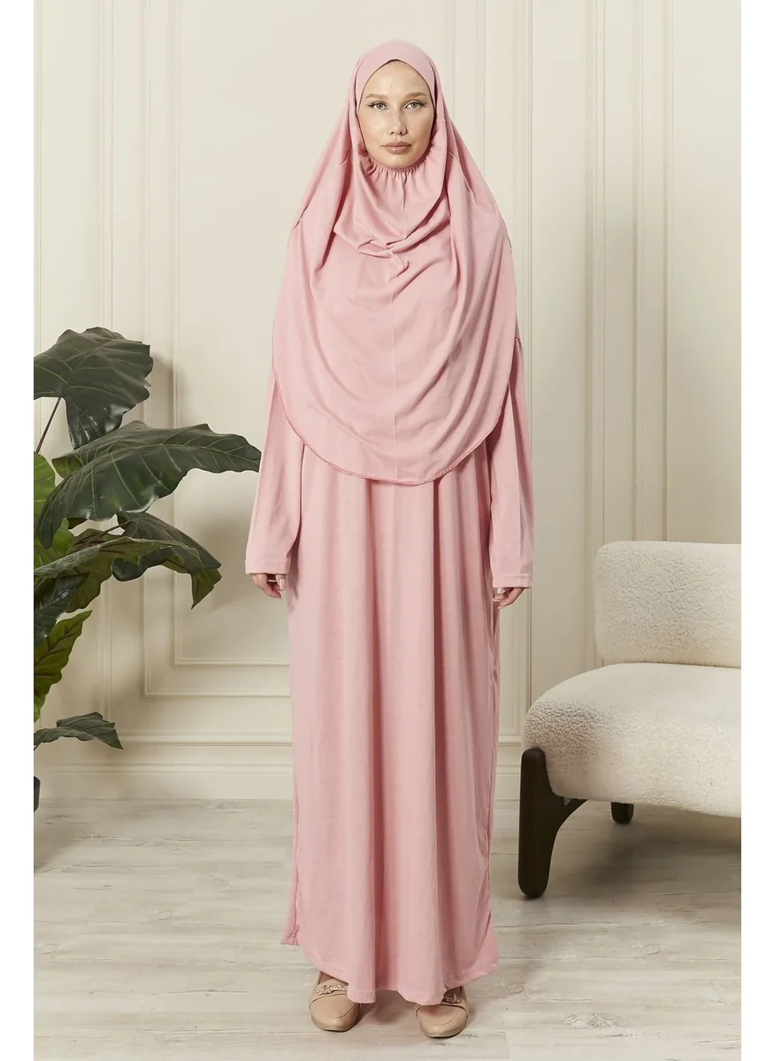 Seva 100% Cotton Prayer Dress with Headscarf Dusty Rose