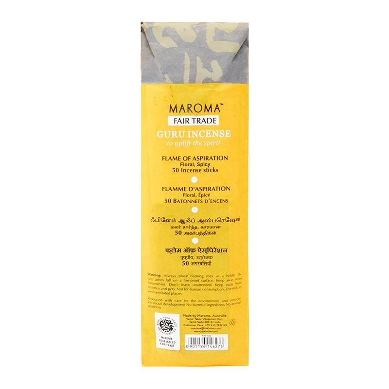 Maroma Maroma Guru Incense - Enchanting Lotus - 8" 50 Sticks  - Image 2
