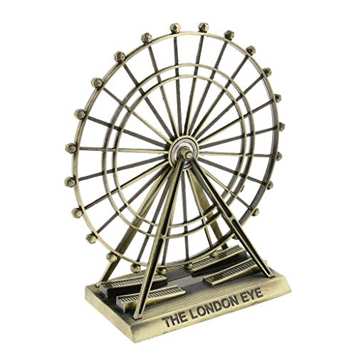 Lilone Metal Paris Eiffel Tower, Statue of Liberty, Pyramid, London Eye Showpiece Combo for Home Decoration Items, Birthday, Standard - Image 5