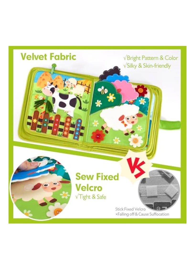 Zikra Toddler Busy Board, Busy Book for Toddler, Montessori Busy Board, Educational Learning Sensory Busy Book, 20 in 1 Quiet Activity Book with Life Skills, Cognition, Sorting, Matching, Preschool Learning - Image 4