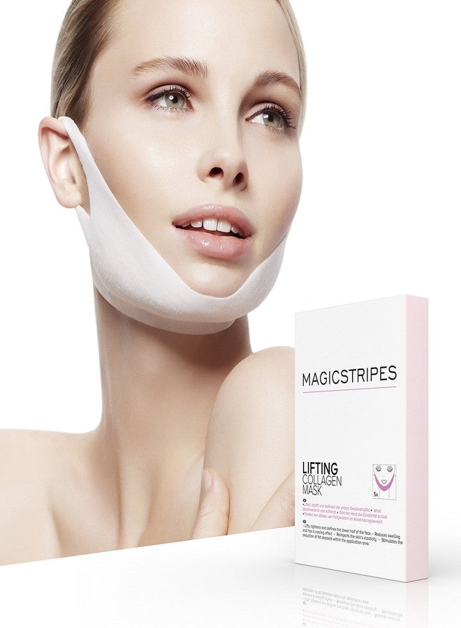 MAGICSTRIPES Lifting Collagen Mask - V Line Mask, Double Chin Reducer Lifting Face Mask, V Shape Slimming Facial Mask (BOX - 5 Masks) - Image 2