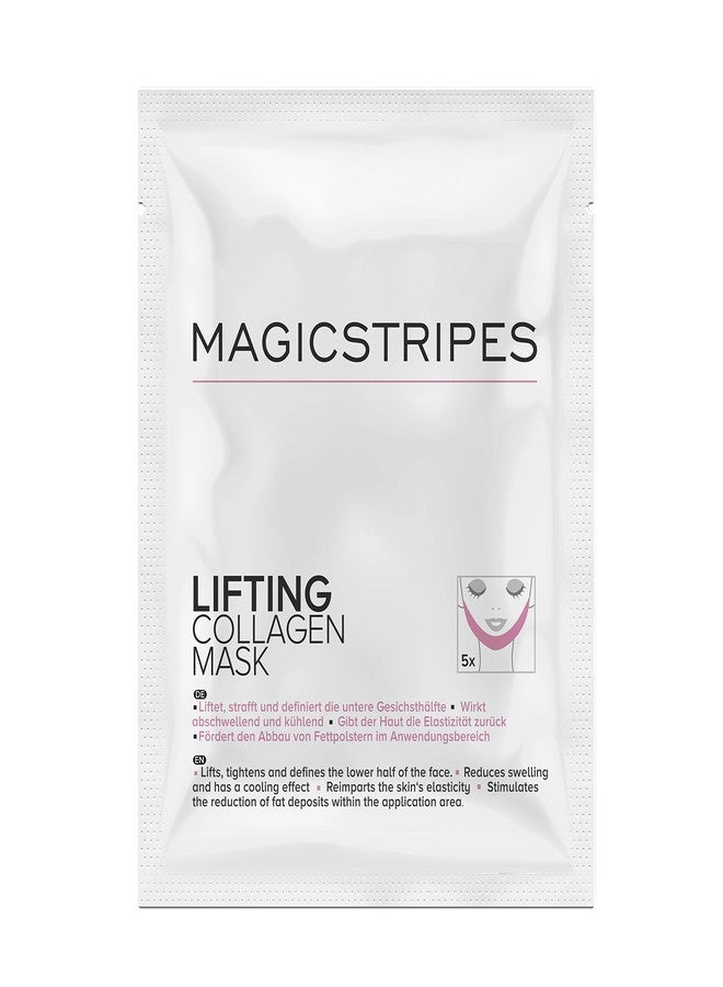 MAGICSTRIPES Lifting Collagen Mask - V Line Mask, Double Chin Reducer Lifting Face Mask, V Shape Slimming Facial Mask (BOX - 5 Masks) - Image 5